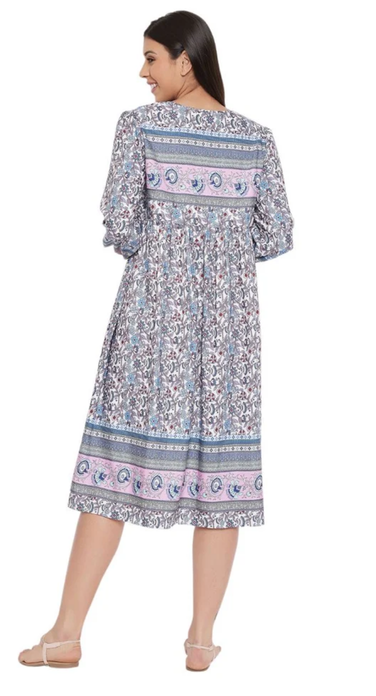 Gray Cotton Dress for Women S-XL | GypsieBlu