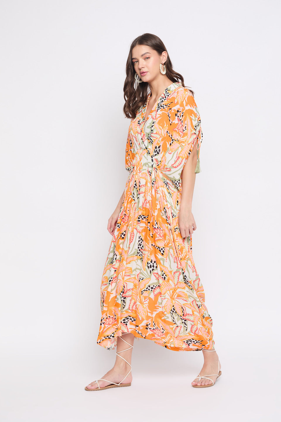burnt orange long Maxi dress