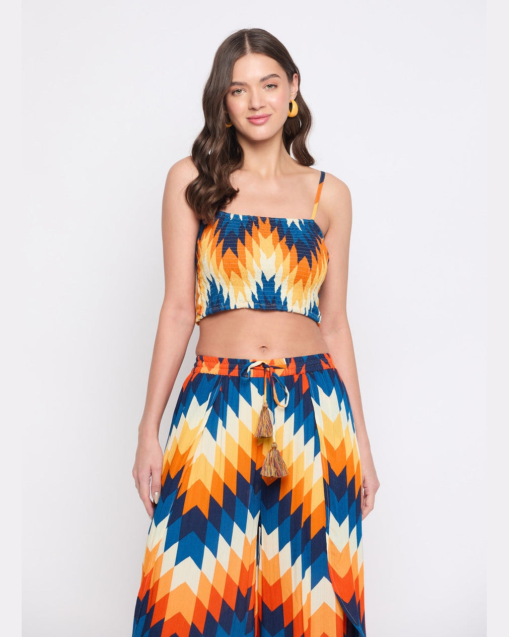 Abstract Print Rayon Crepe Top for Women