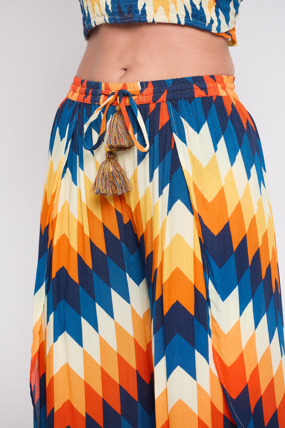 Digital Print Multicolor Rayon Crepe Bottom Pants For Women