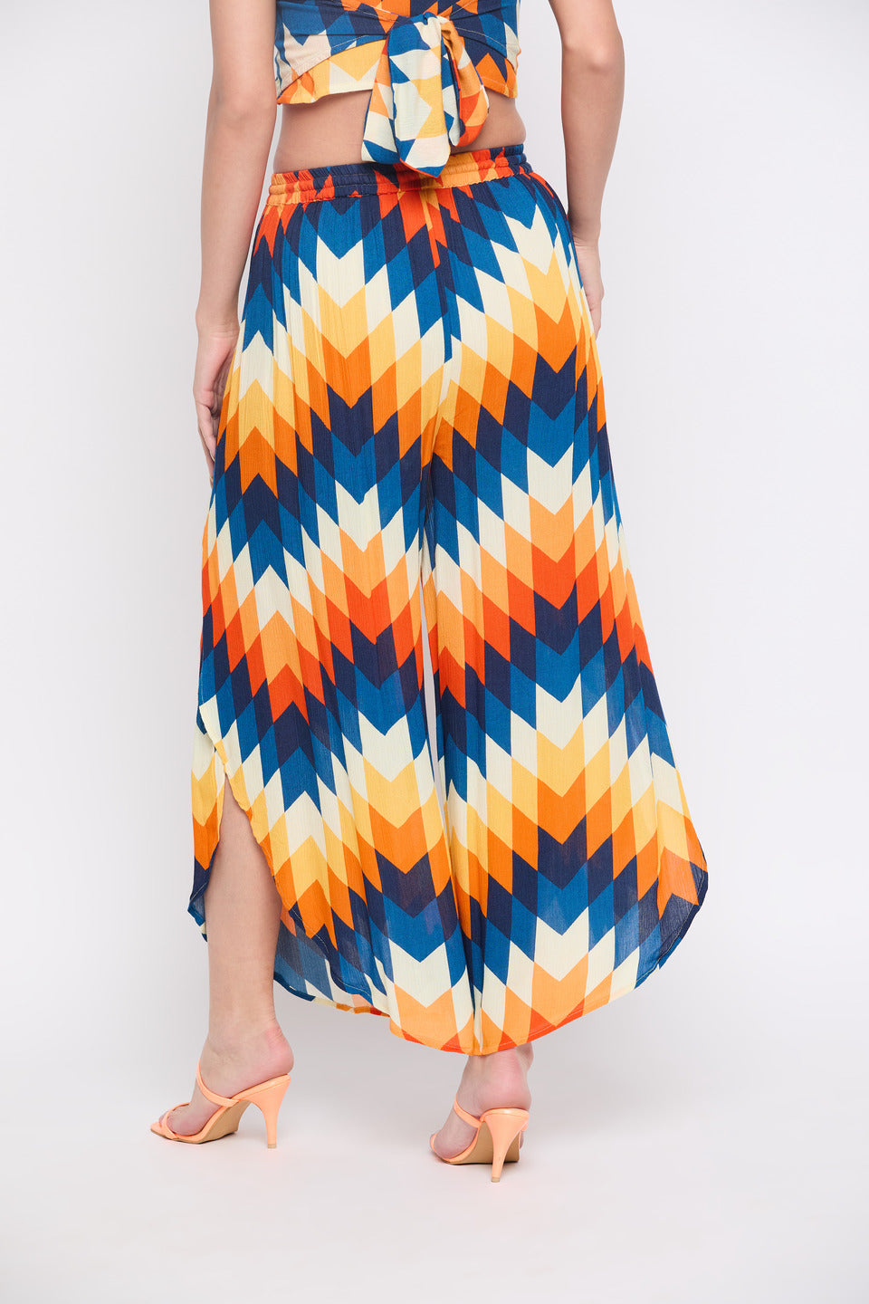 Digital Print Multicolor Rayon Crepe Bottom Pants For Women