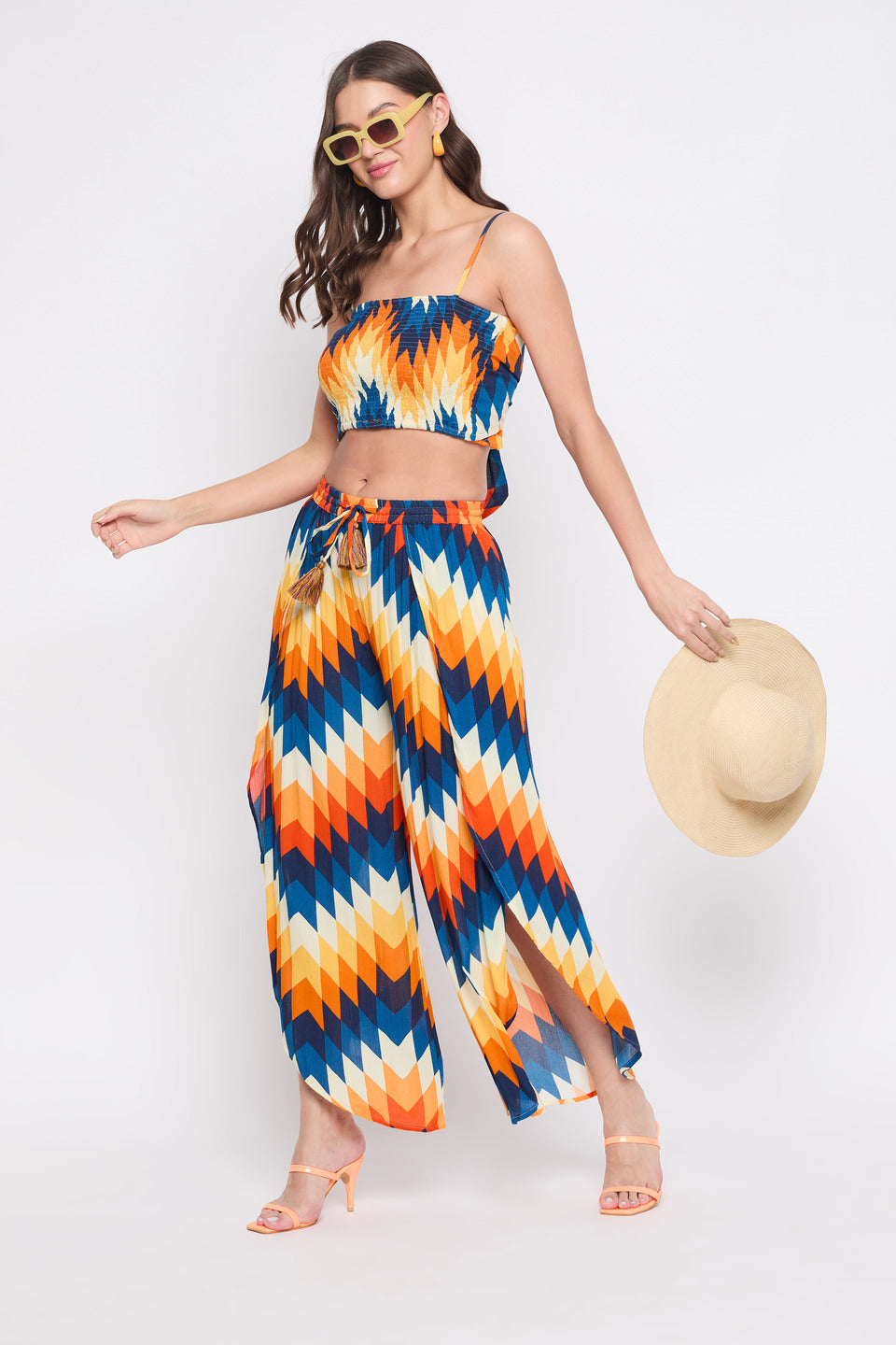 Digital Print Multicolor Rayon Crepe Bottom Pants For Women