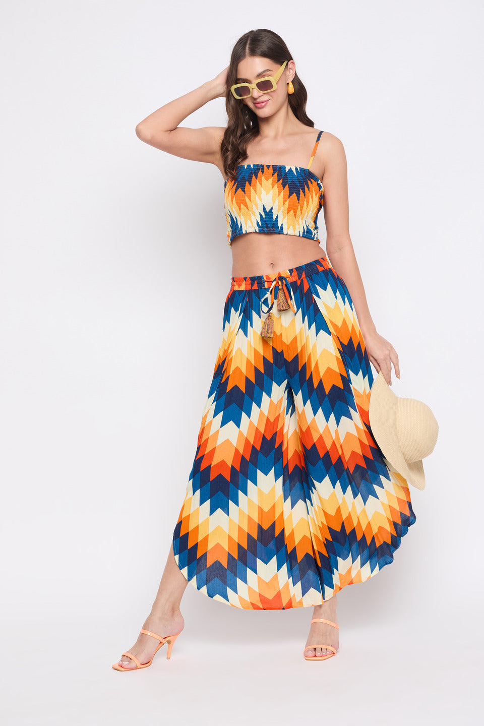 Abstract Print Rayon Crepe Top for Women