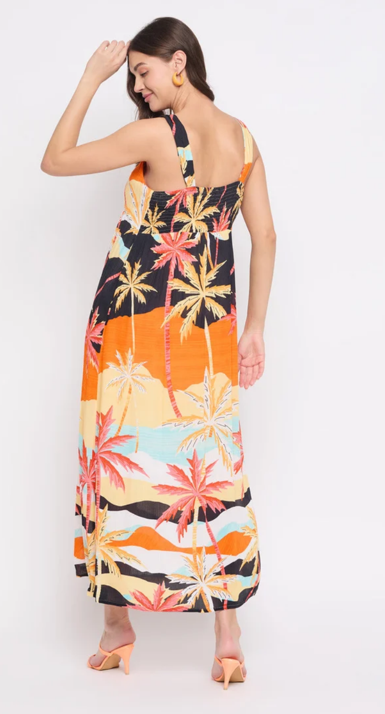 Multicolor Beach Rayon Maxi Dress for Women S-XL Sleeveless | GypsieBlu