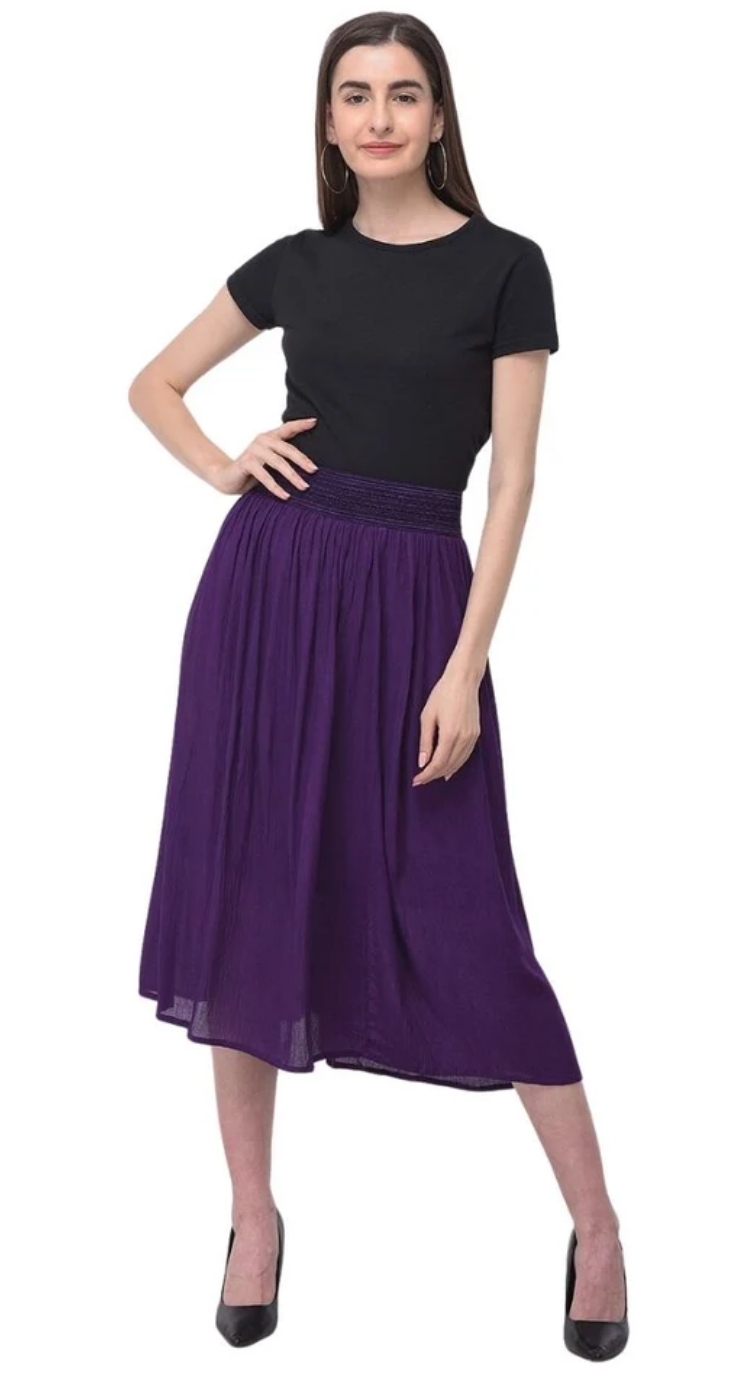 Violet Rayon Skirt for Women S-XL | GypsieBlu