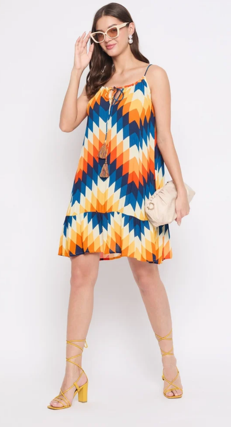 Multicolor Digital Print Rayon Dress for Women S-XL | GypsieBlu