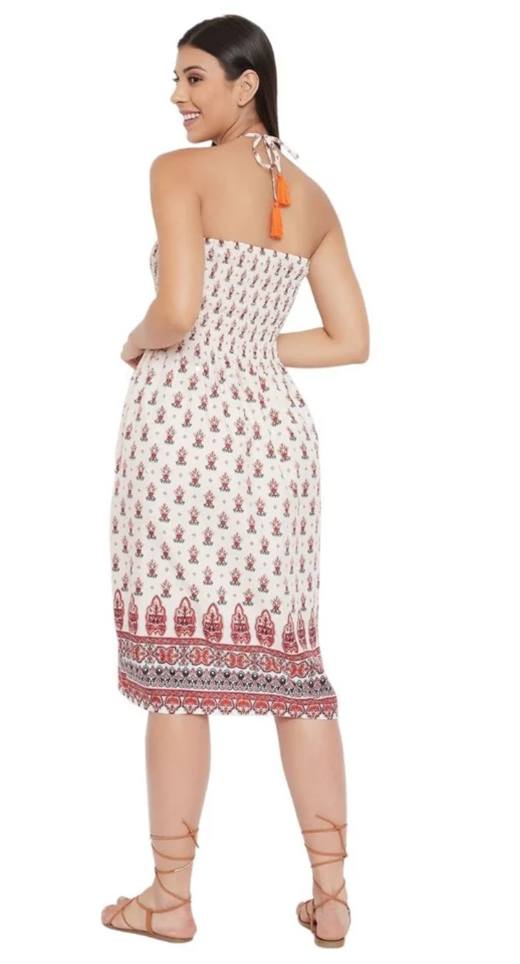 Beige Polyester Tube Dress for Women S-XL | GypsieBlu
