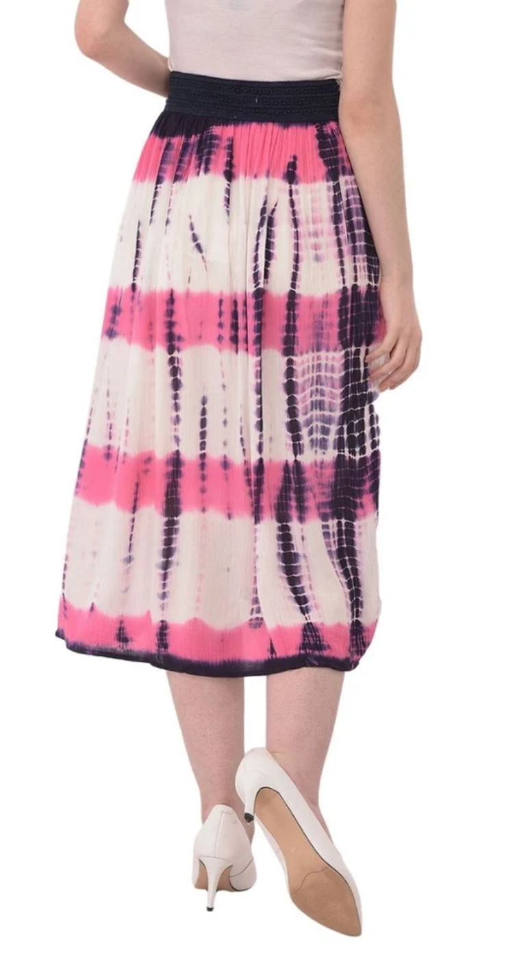 Pink Dye Polyester Skirt for Women S-XL | GypsieBlu