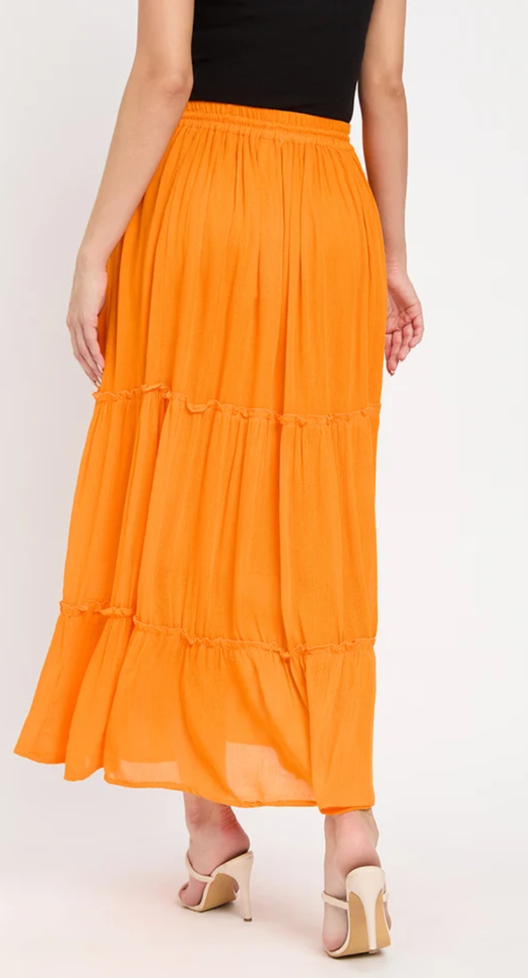 Tangerine Rayon Skirt for Women S-XL | GypsieBlu