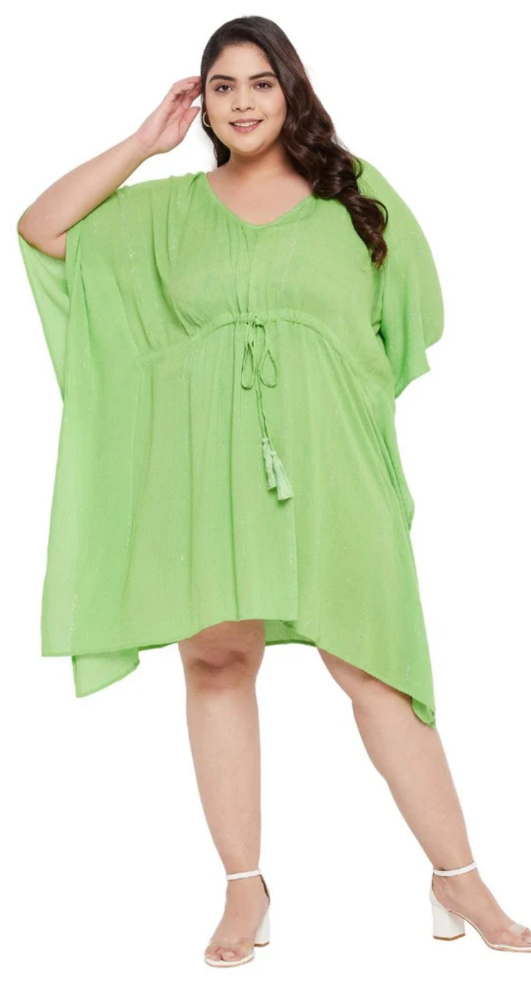 Green Rayon Plus Size Tunic Tops for Women 1X-3X | GypsieBlu