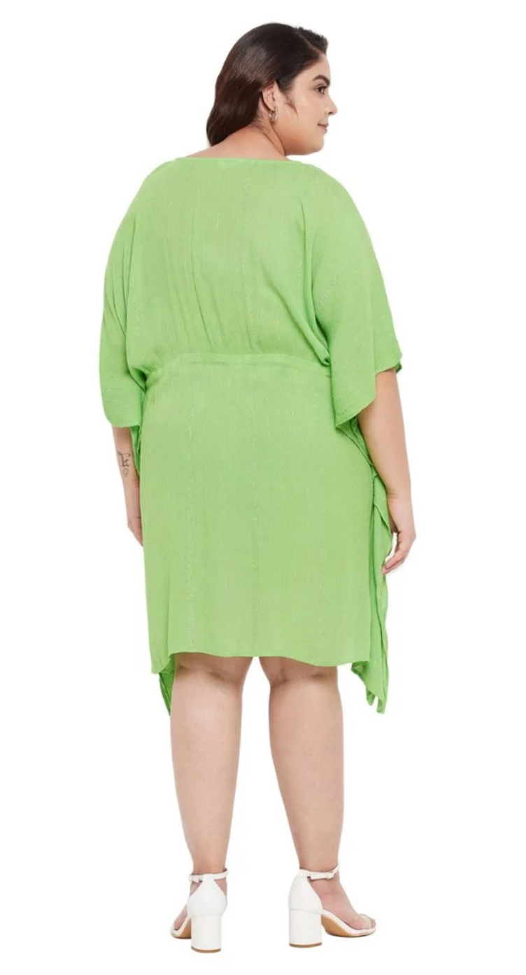 Green Rayon Plus Size Tunic Tops for Women 1X-3X | GypsieBlu