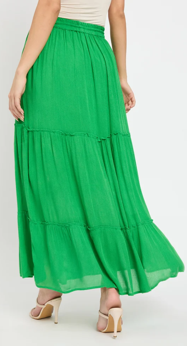Green Rayon Skirt for Women S-XL | GypsieBlu
