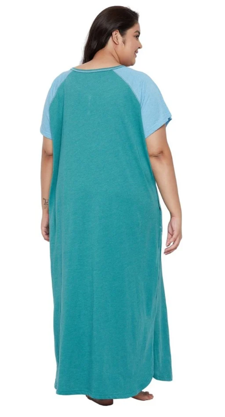 Persian Green Polyester Plus Size Dress for Women 1X-3X | GypsieBlu