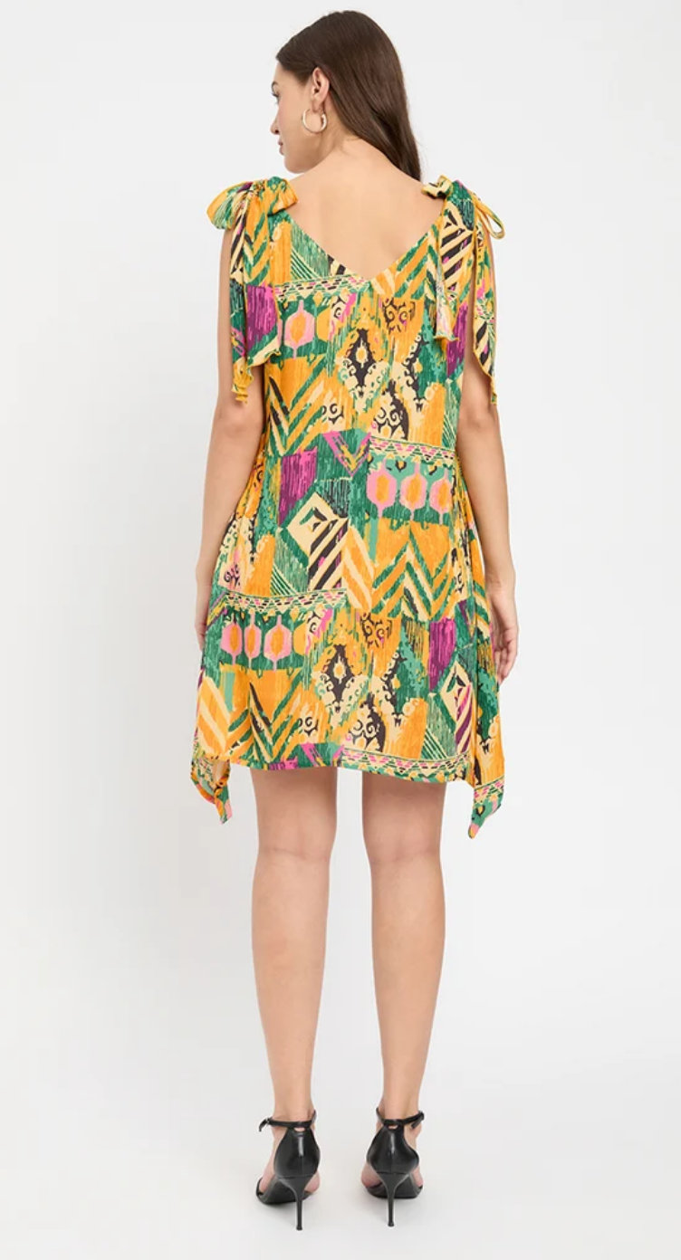Multicolor Abstract Rayon Dress for Women S-XL Sleeveless | GypsieBlu