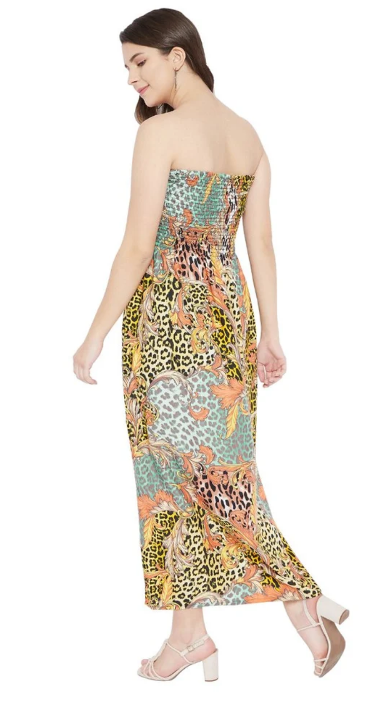 Multicolor Animal & Floral Polyester Tube Dress for Women S-XL | GypsieBlu