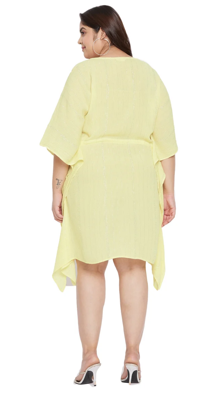 Yellow Rayon Plus Size Tunic for Women 1X-3X | GypsieBlu