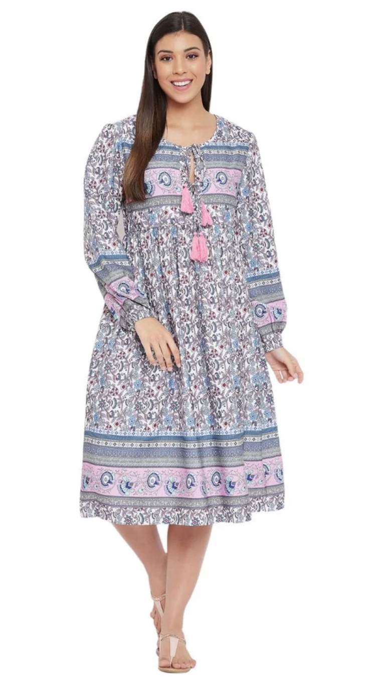 Gray Cotton Dress for Women S-XL | GypsieBlu