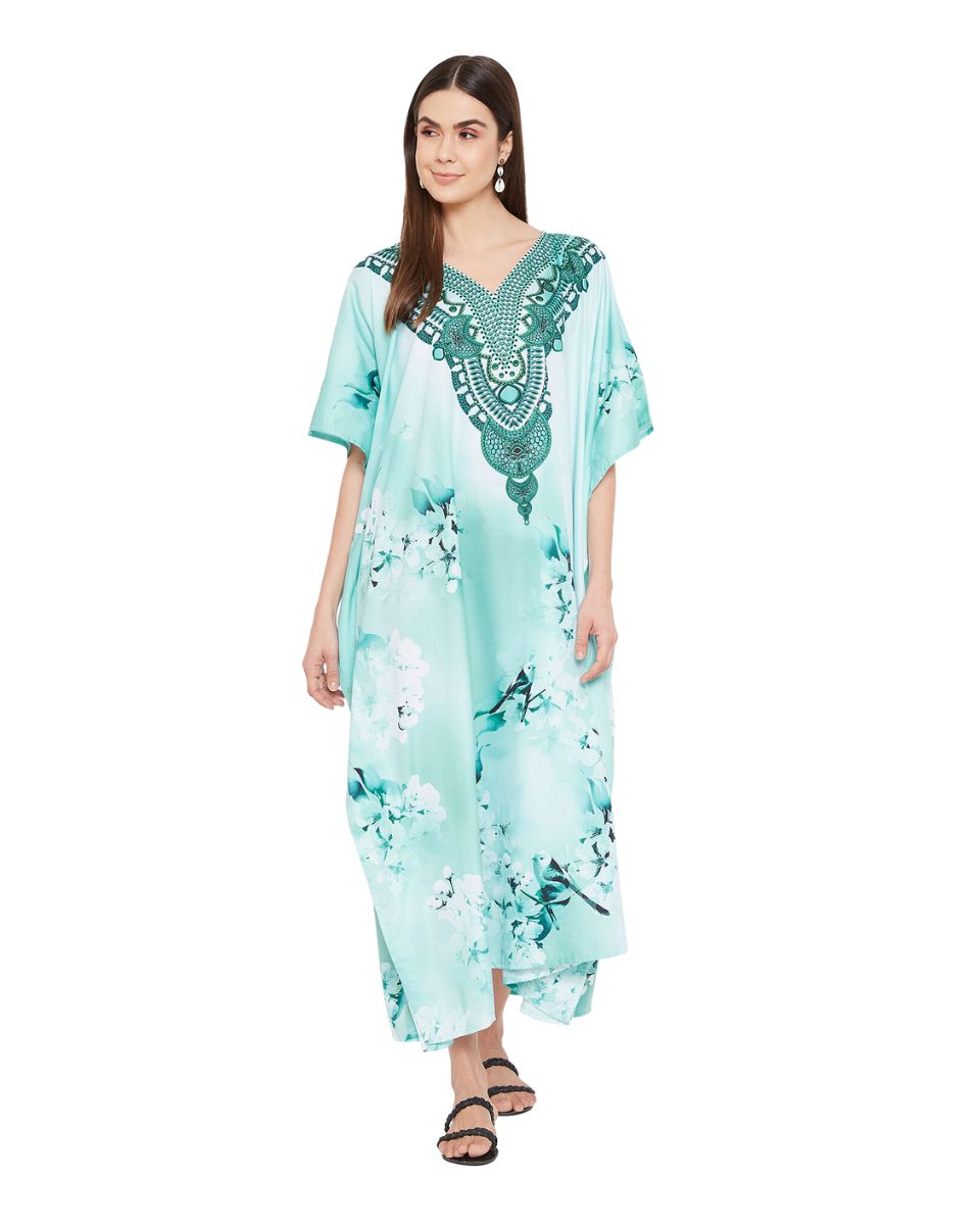 Floral Print Polyester Loungewear kaftan for Women