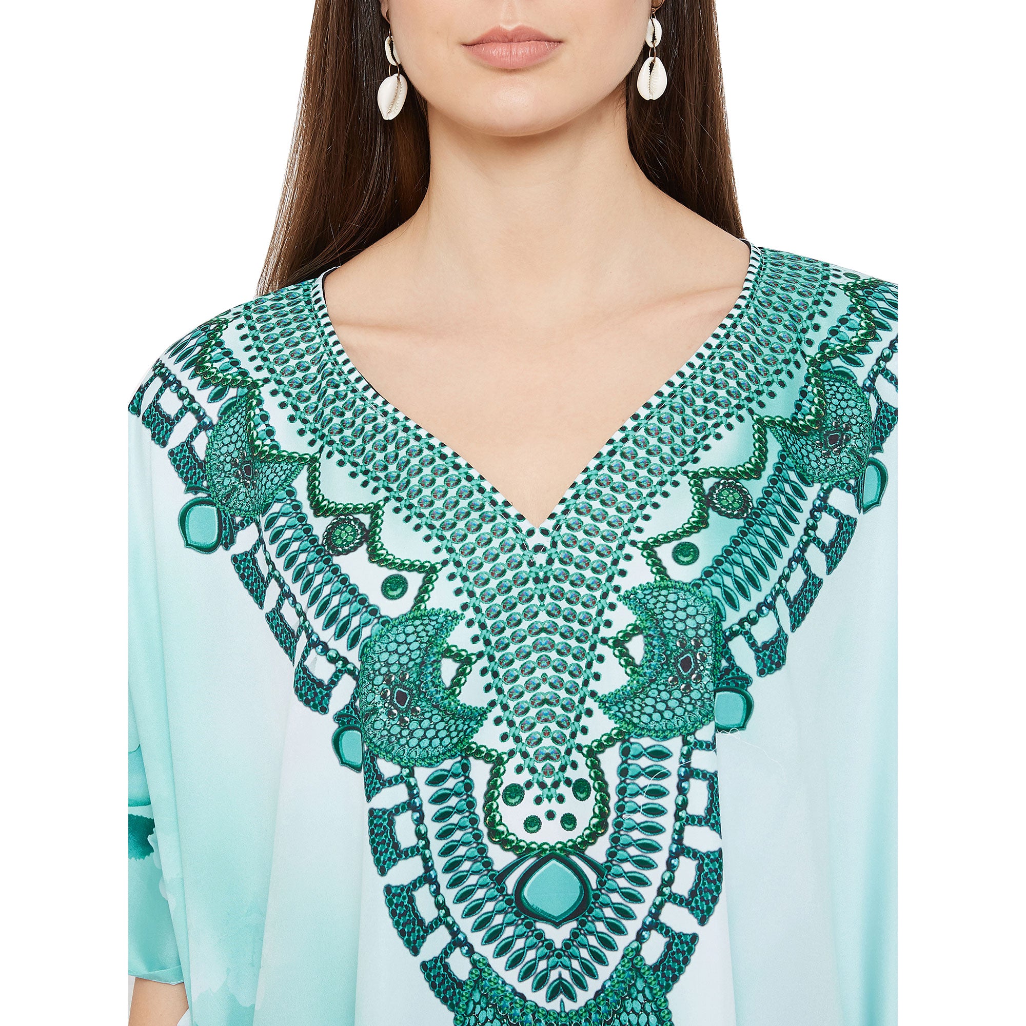 Floral Print Polyester Loungewear kaftan for Women