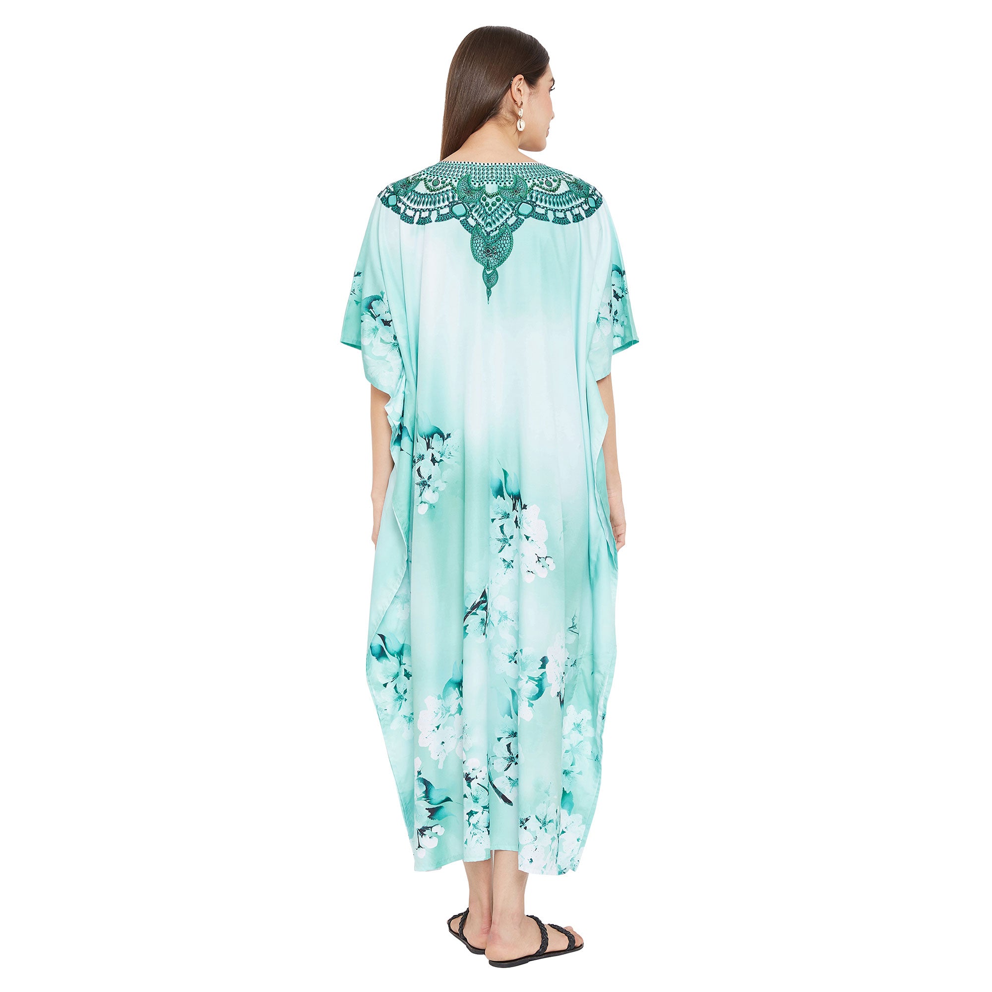 Floral Print Polyester Loungewear kaftan for Women