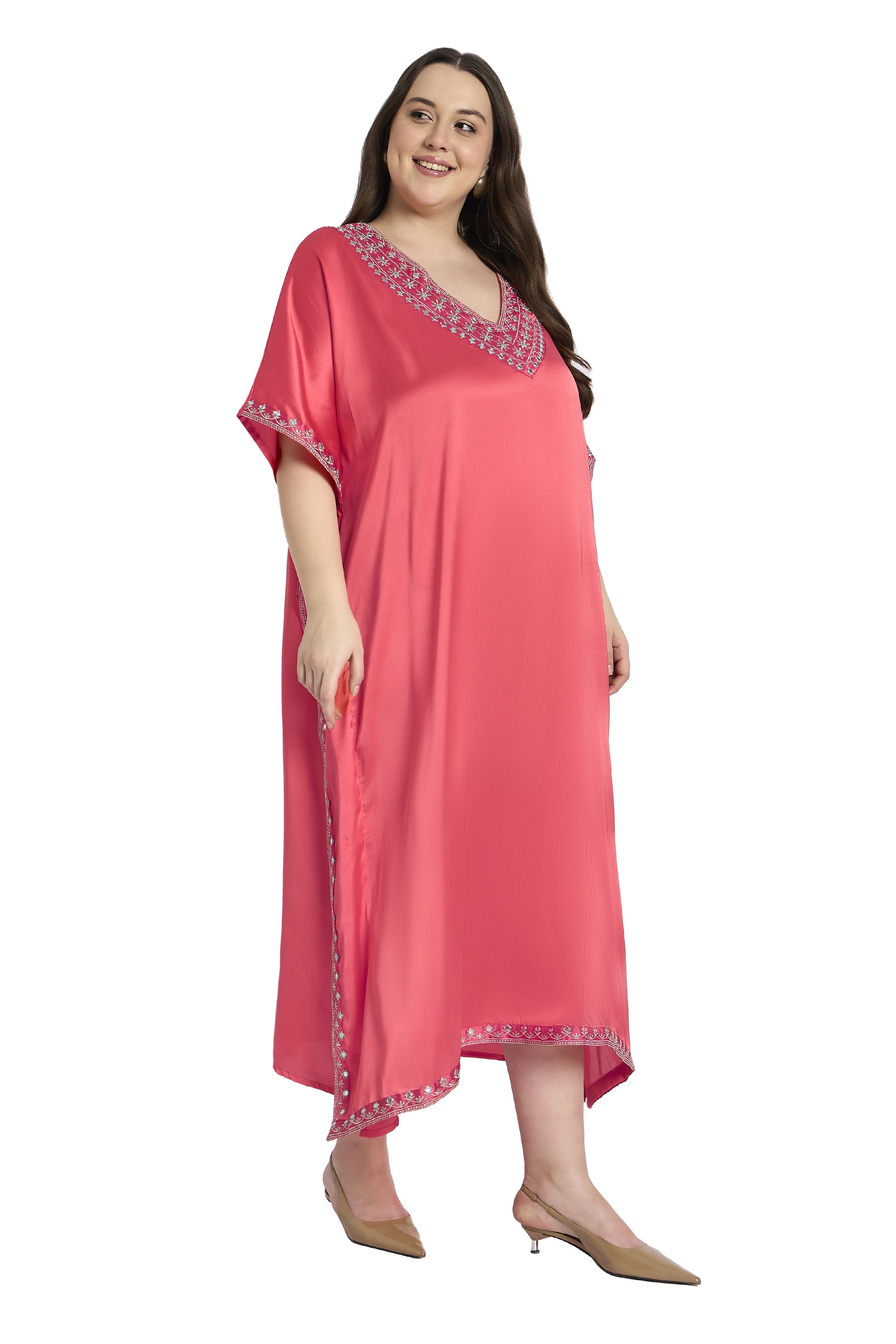 Gypsie Blu Women Plus Size Embroidery Wedding Kaftan