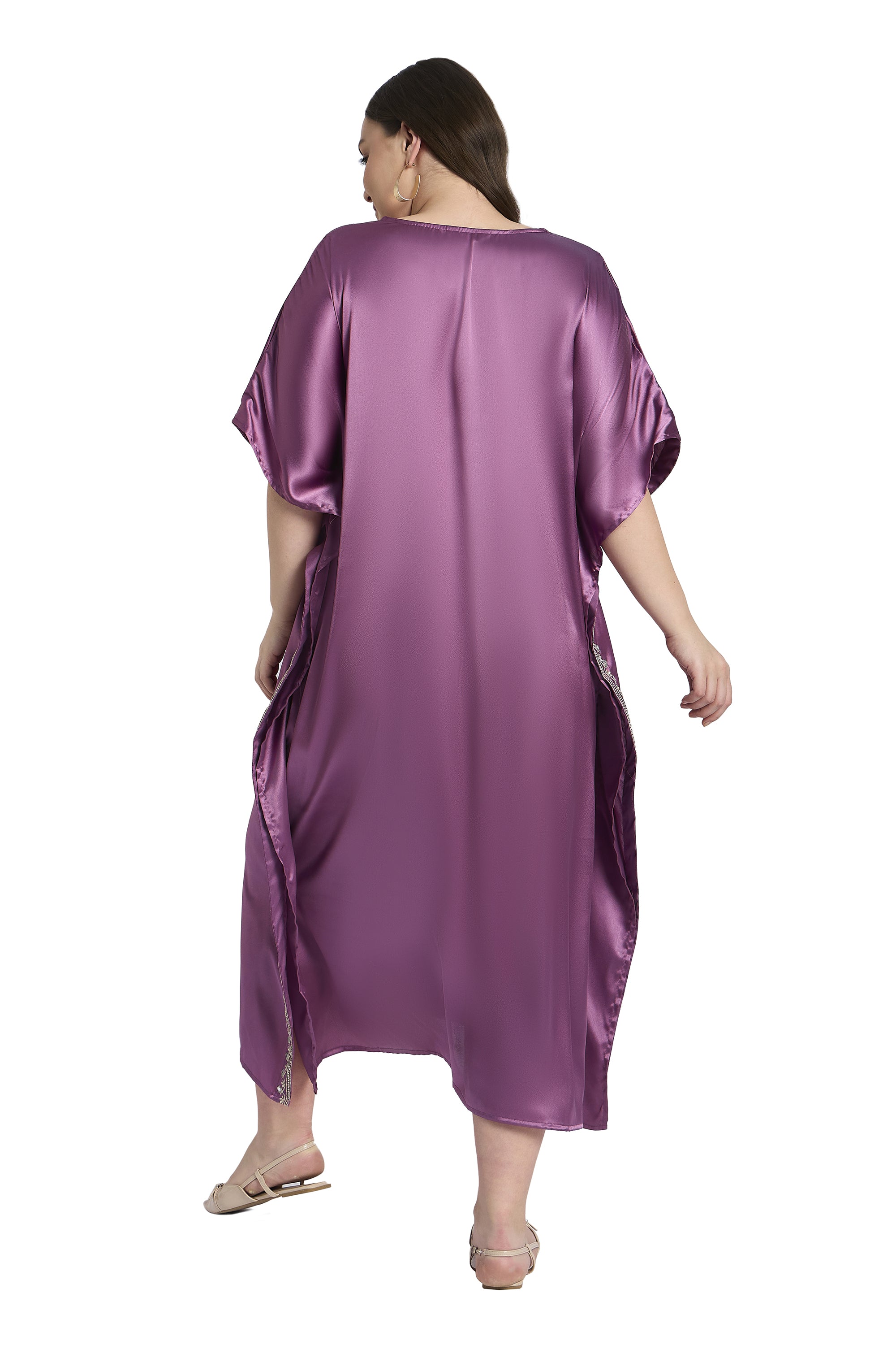 Women Plus Size Partywear Embroidery Kaftan