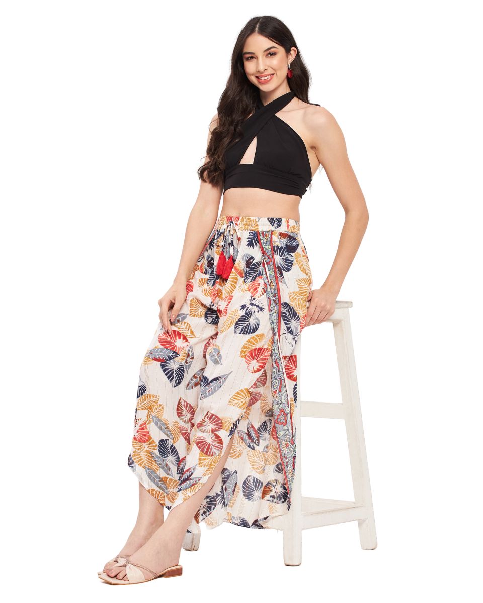 Leaf print dress