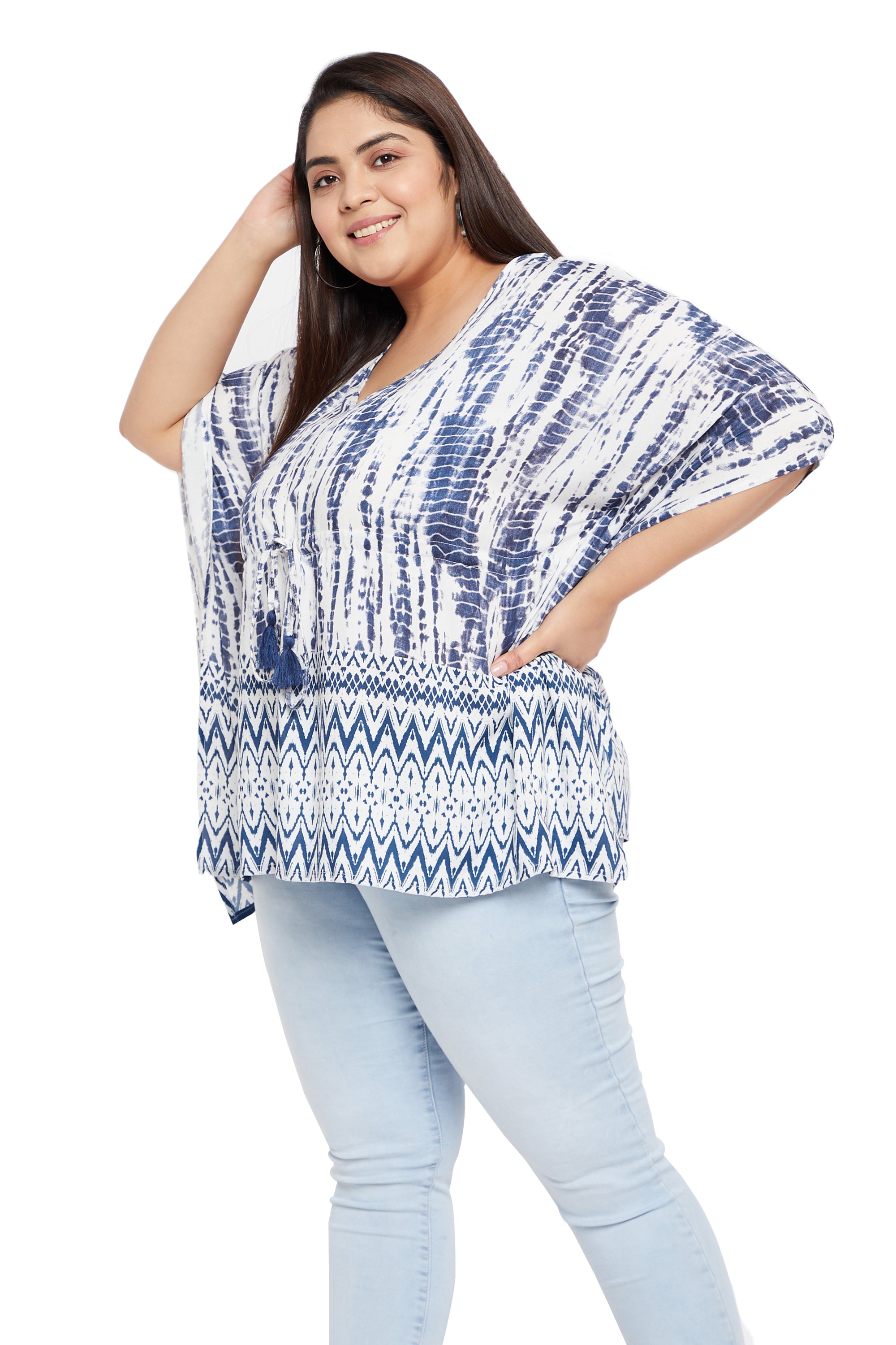 Gypsie Blu Tie Die Tunic Tops for Women
