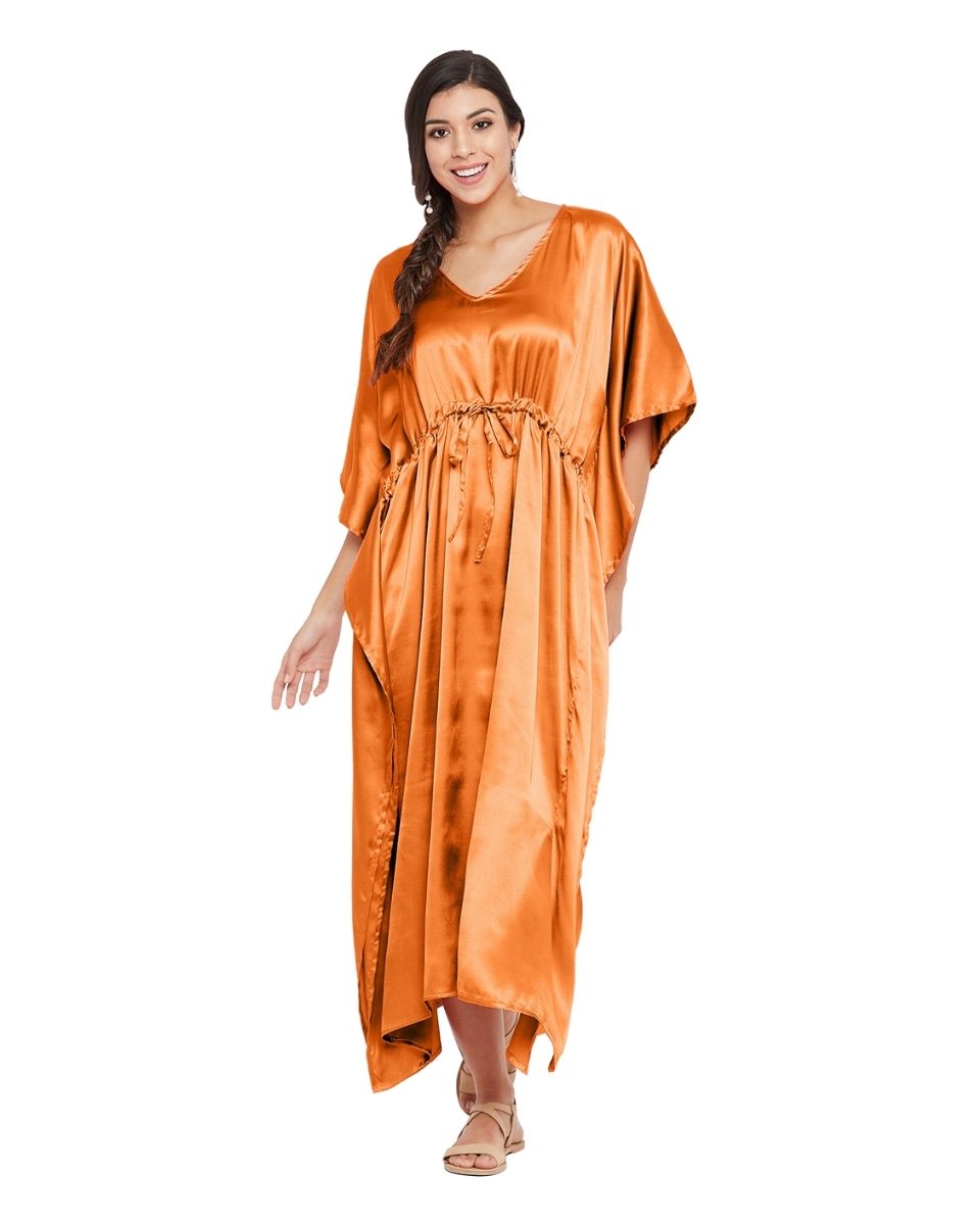 Plus Size Satin Kaftan