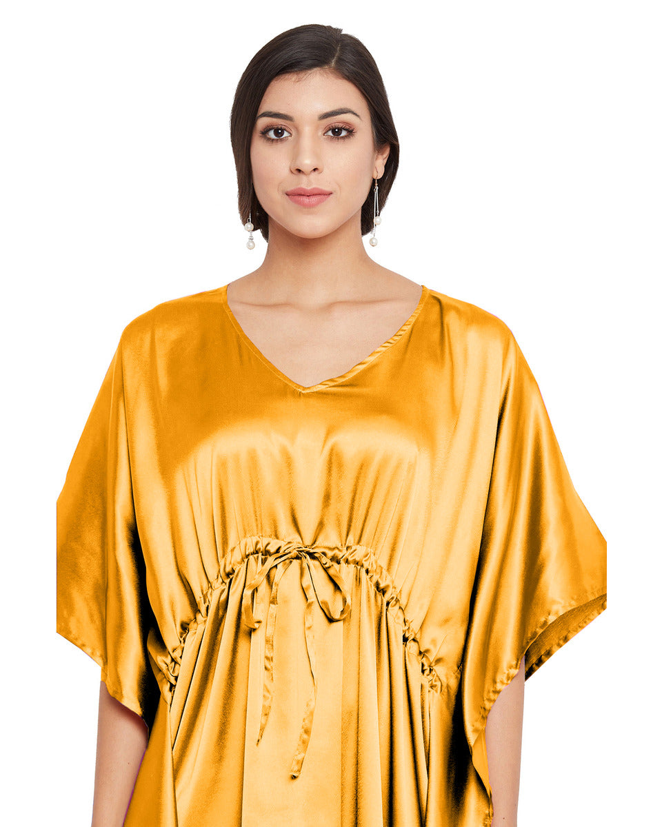 Gypsie Blu Satin Loungewear Kaftan For Plus Size Women