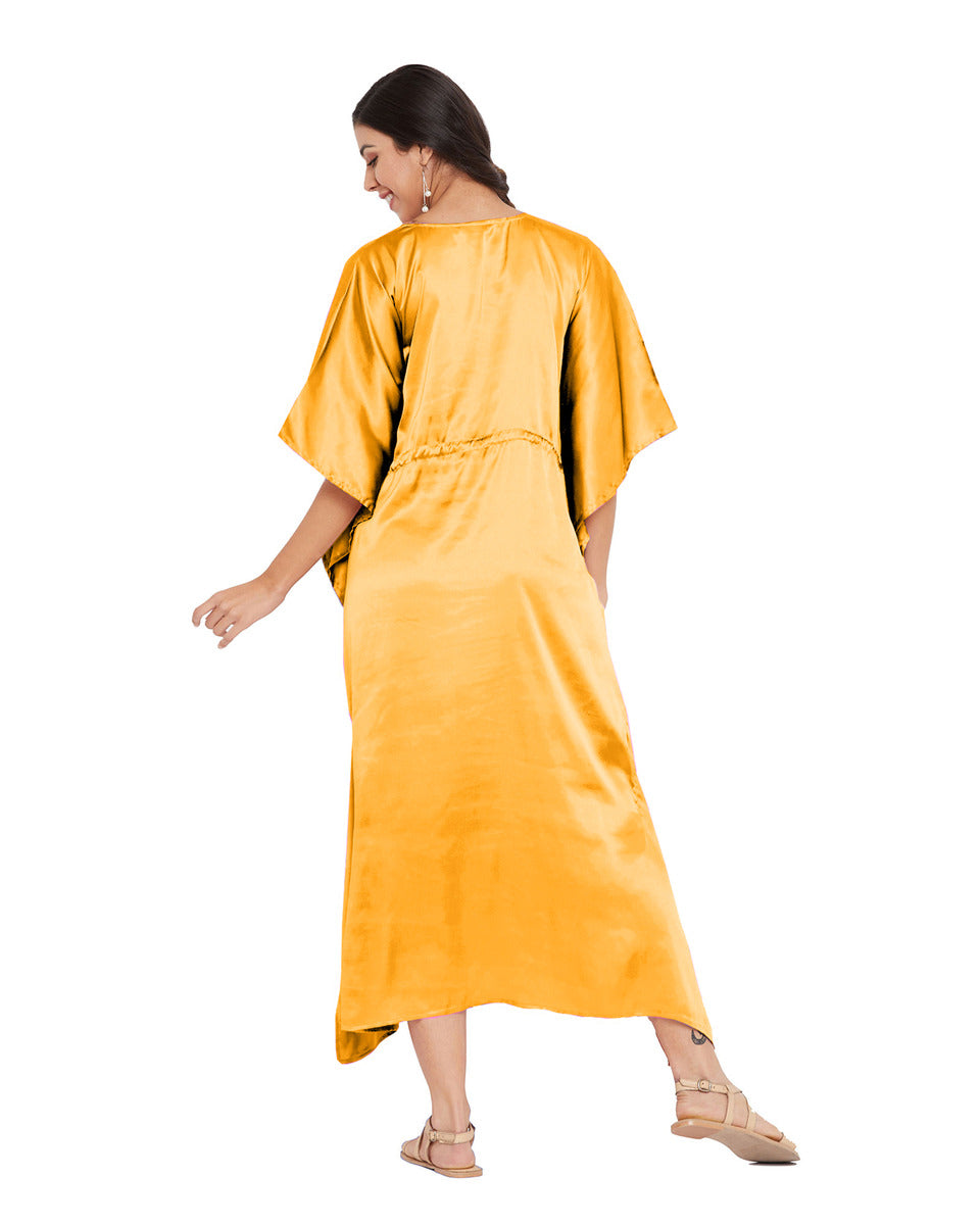 Gypsie Blu Satin Loungewear Kaftan For Plus Size Women