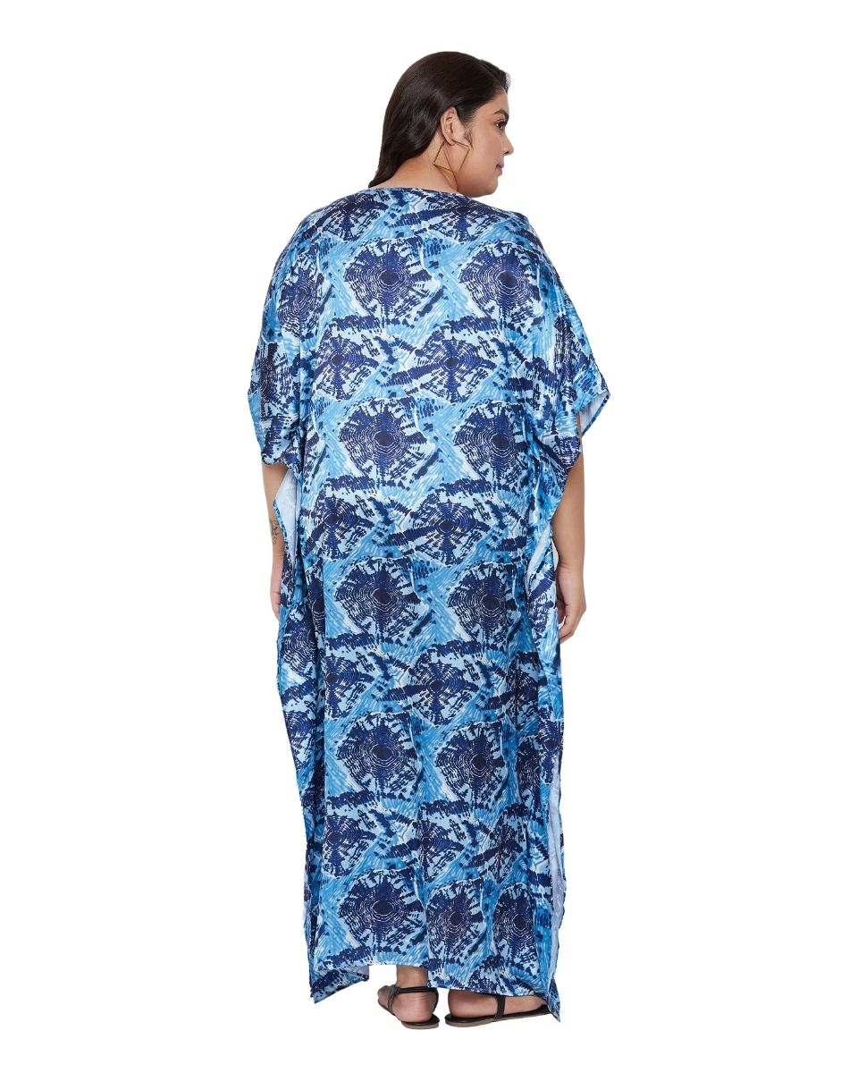 Casual satin kftan dress