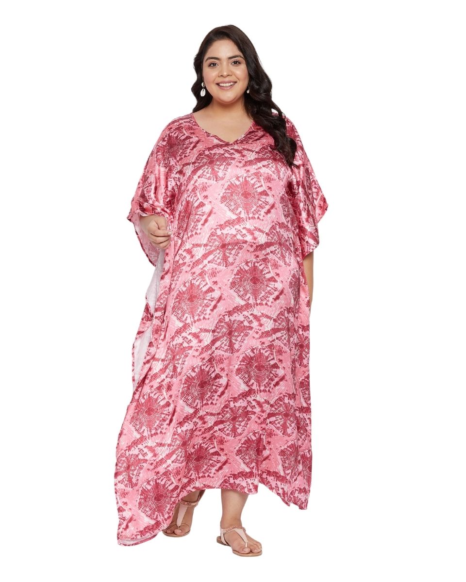 Poly Satin kaftan dres for woman