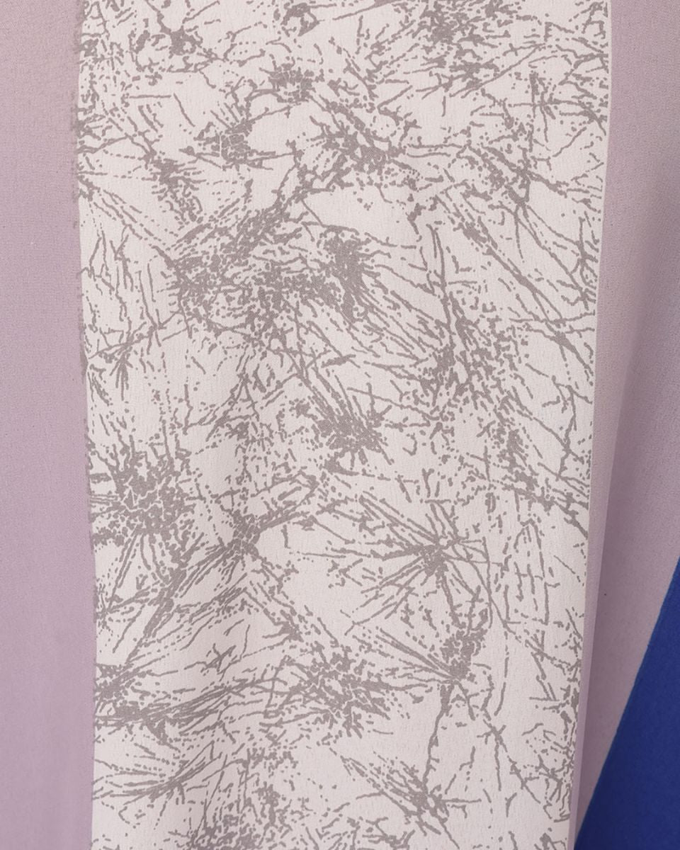 Printed Navy Blue and black striped Polyester Kaftan For Plus size Women