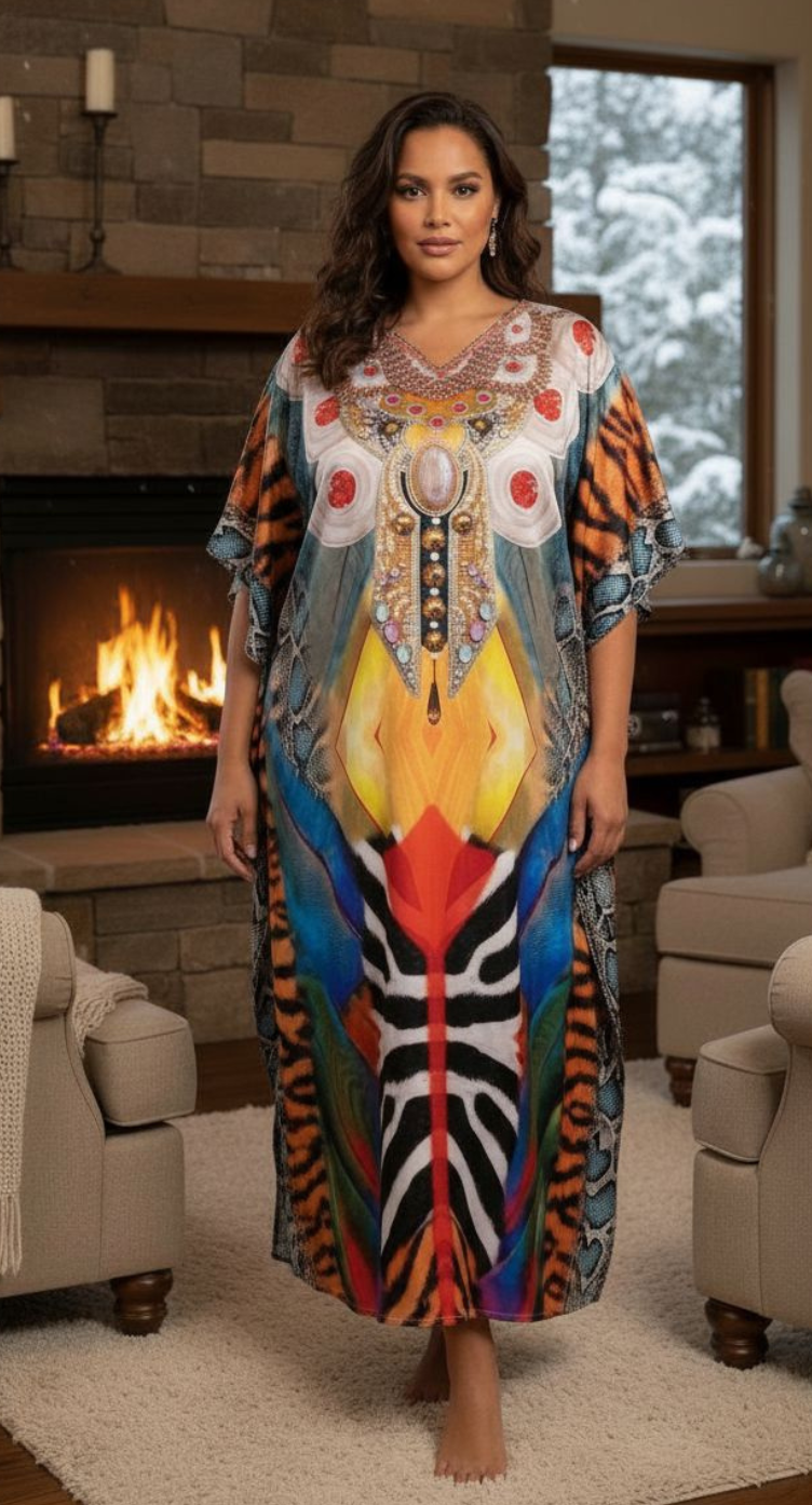 plus size maxi kaftan dresses Multicolor Caftan Dress for Women Adaptic Non-adherent Dressing, Cellulose or a stylish caftan Photo Print Size:20x25