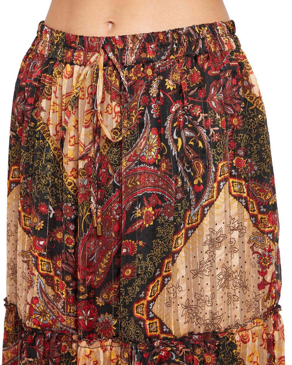 Multicolor Chiffon Pleated Beach Party Skirt For Women