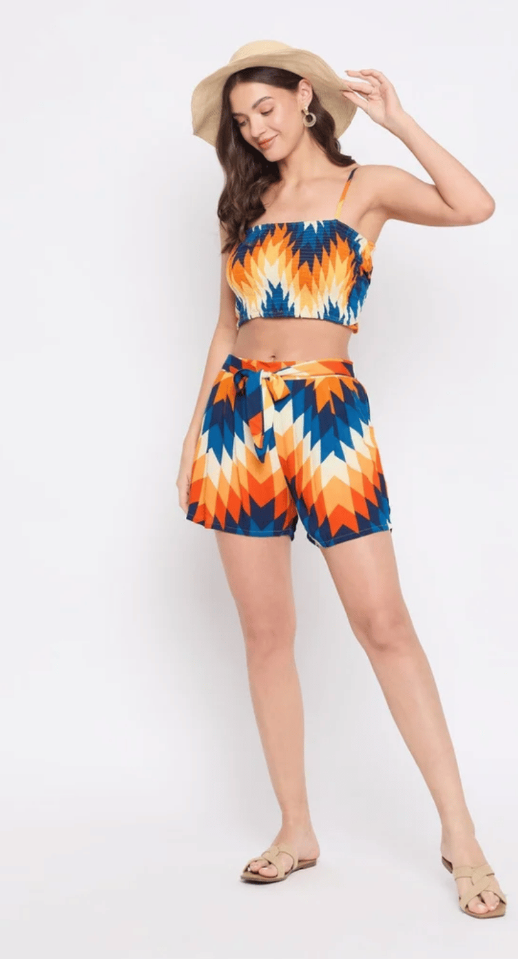 Multicolor Digital Print Rayon Shorts for Women S-XL | GypsieBlu