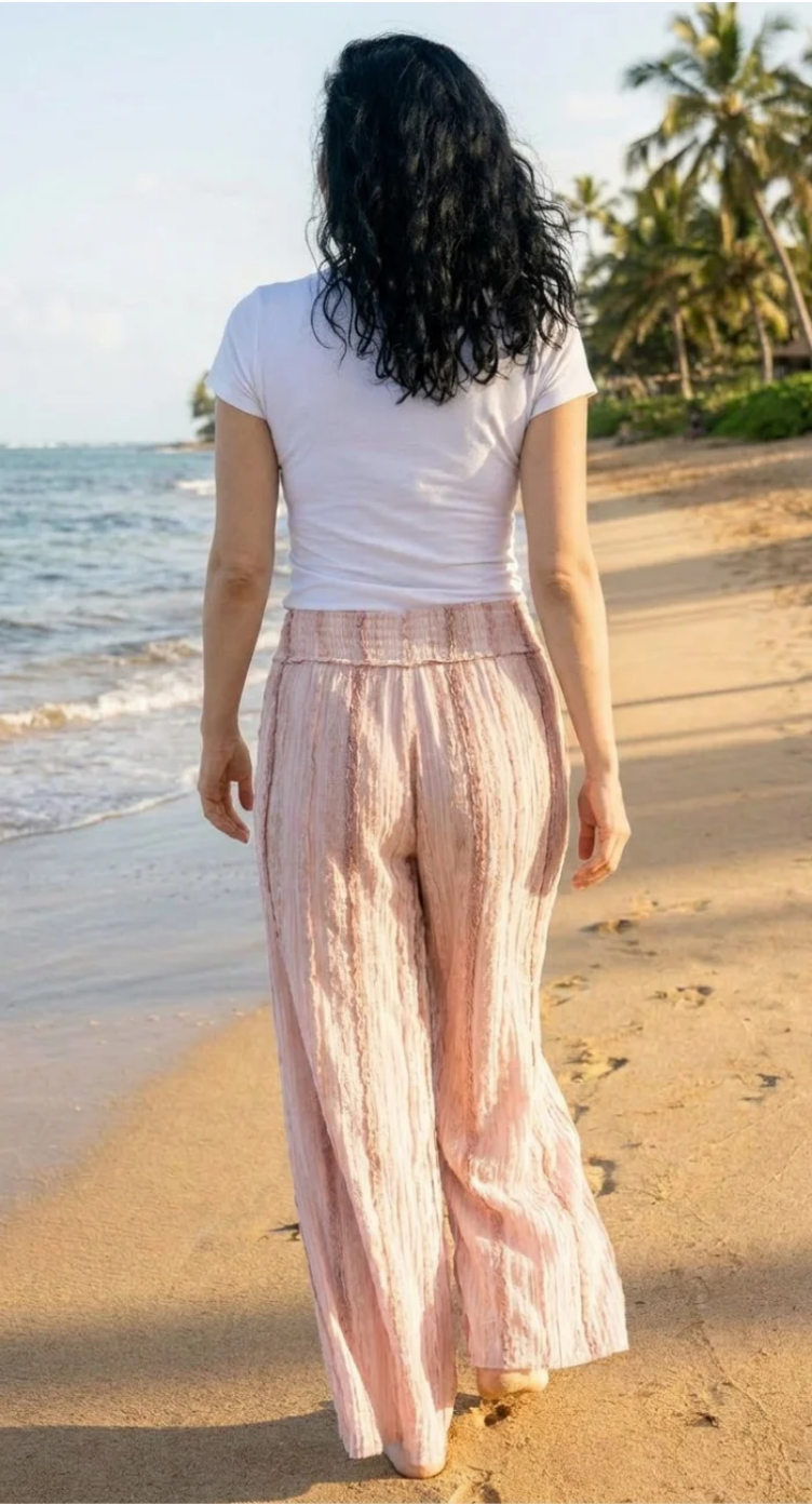 Light Pink Rayon Bottom Pants for Women S-XL | GypsieBlu