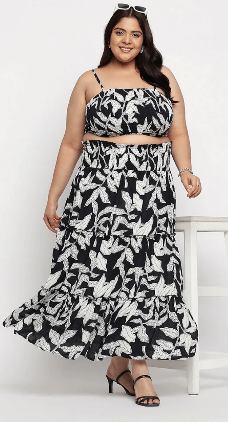 Black Leaf Rayon Top for Women S-XL | GypsieBlu