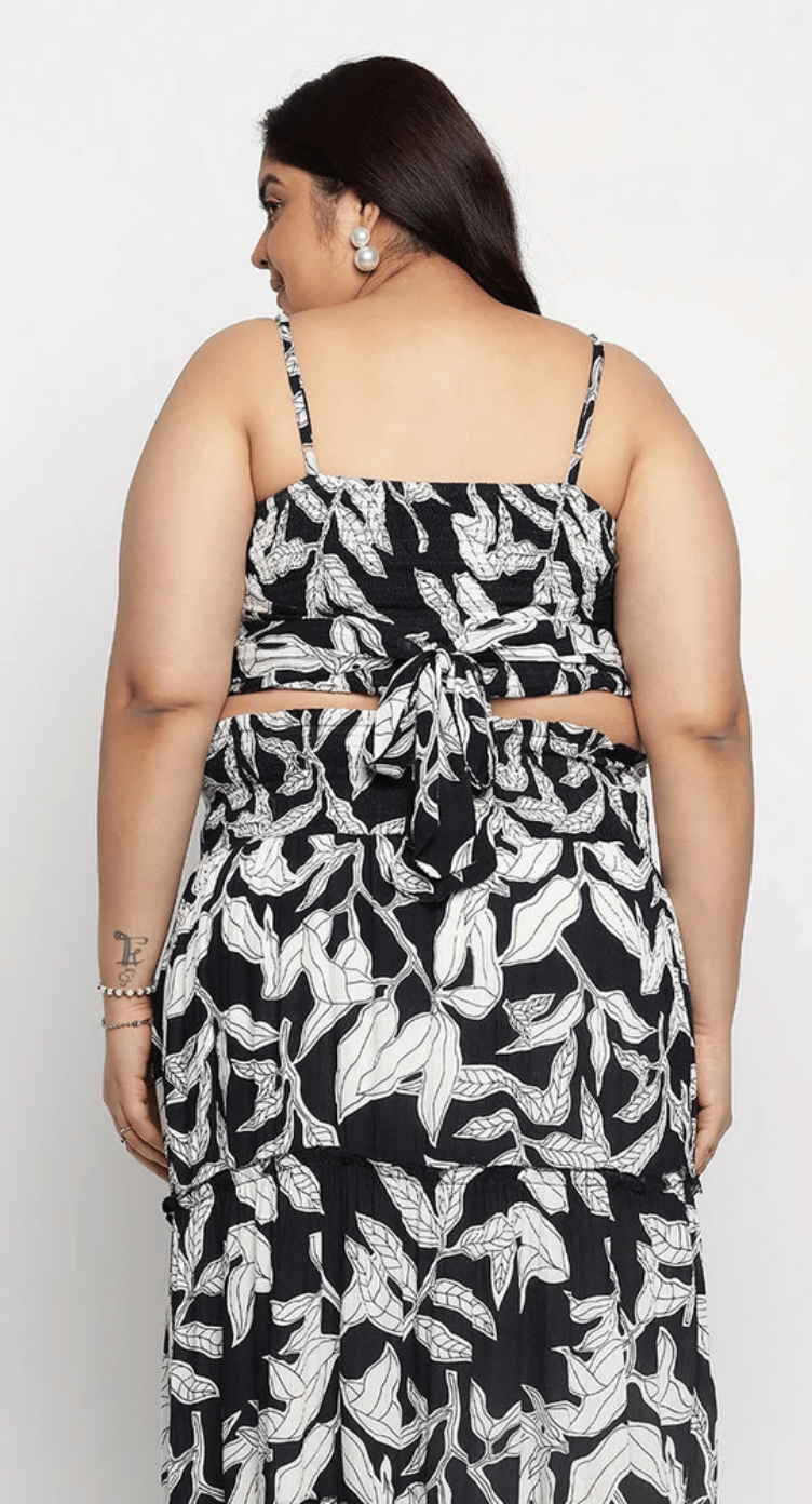 Black Leaf Rayon Top for Women S-XL | GypsieBlu