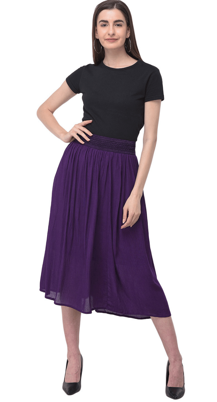 Violet Rayon Skirt for Women S-XL | GypsieBlu