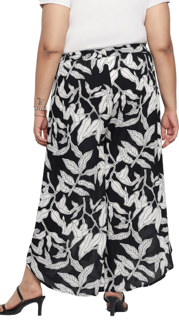 White & Black Rayon Bottom Pants for Women S-XL | GypsieBlu
