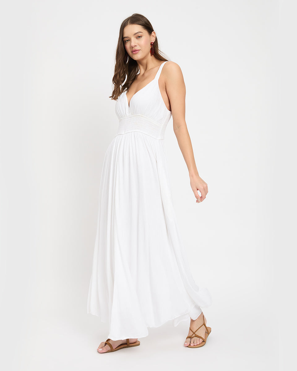 white maxi dress