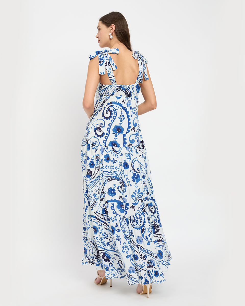 cream maxi dress