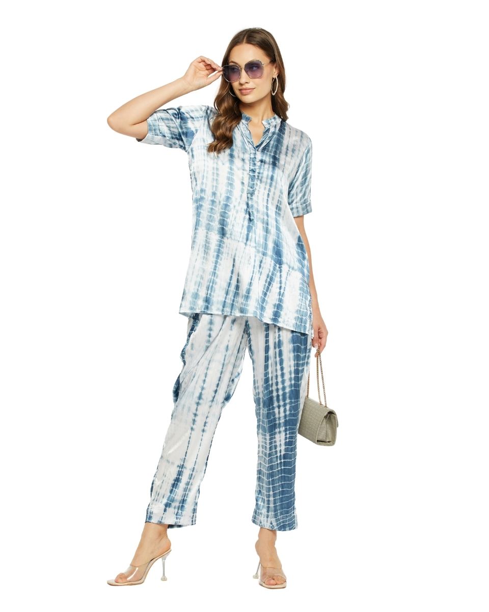 Blue Tie Dye Cord Set