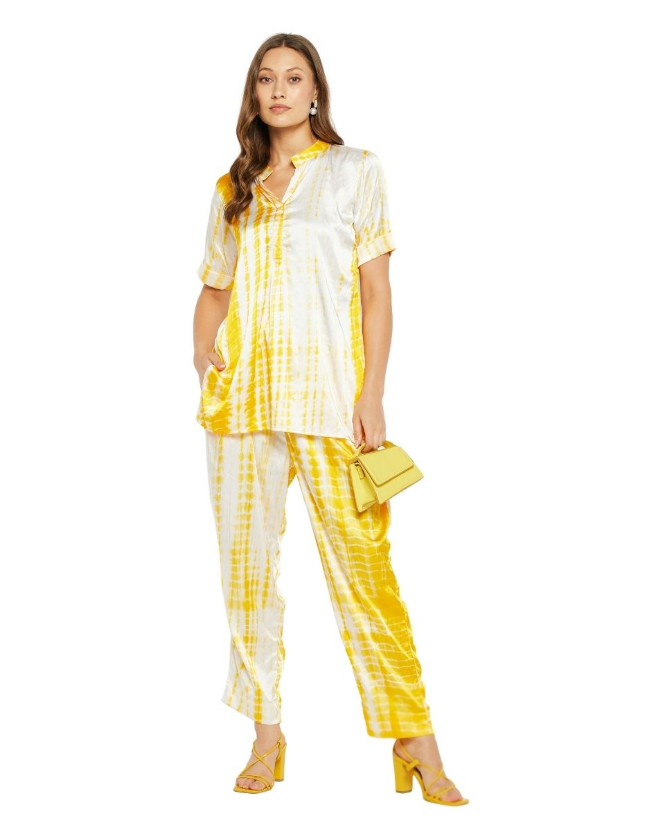 Gypsieblu Yellow Satin Cord Set