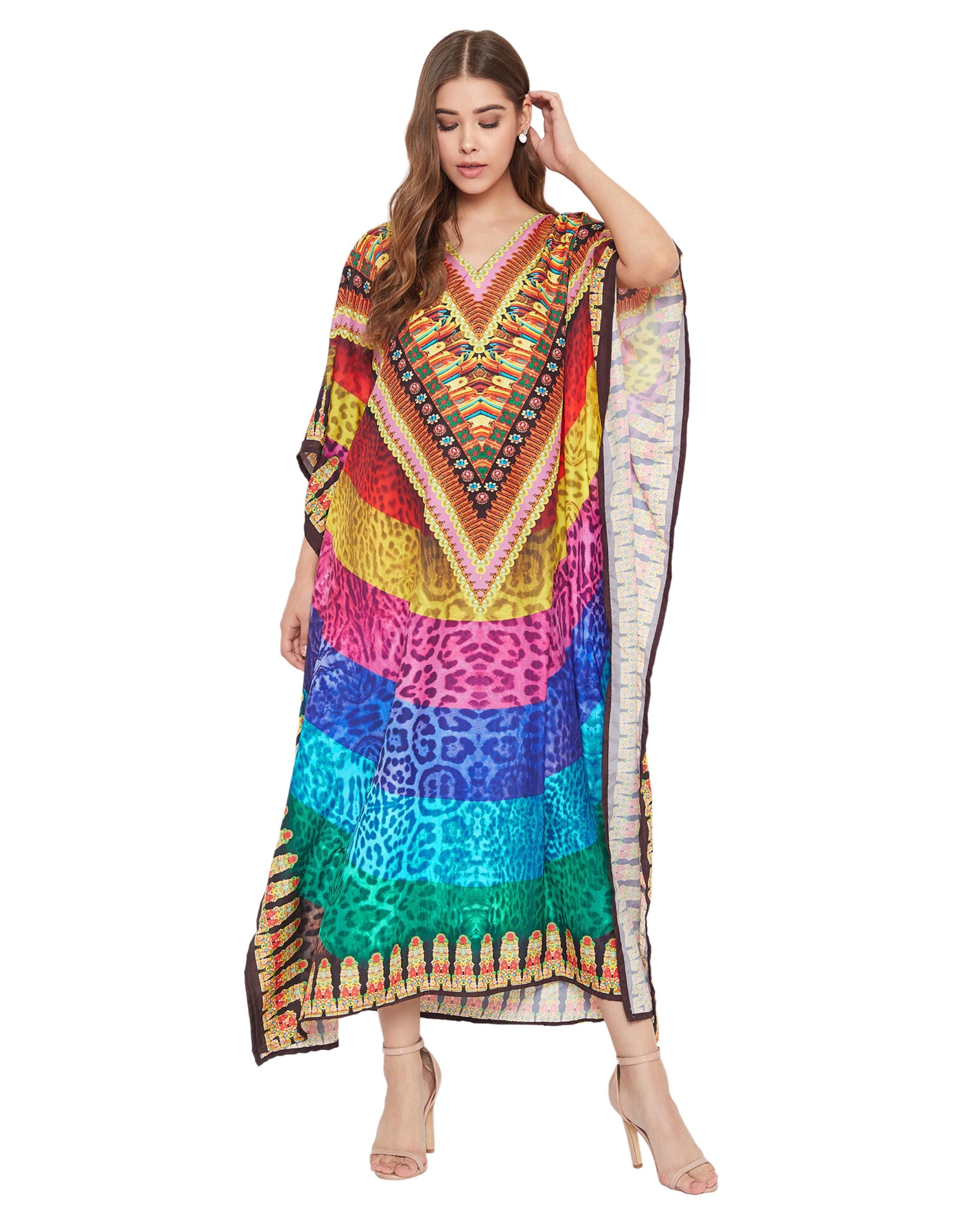 Gypsieblu Leopard Kaftan