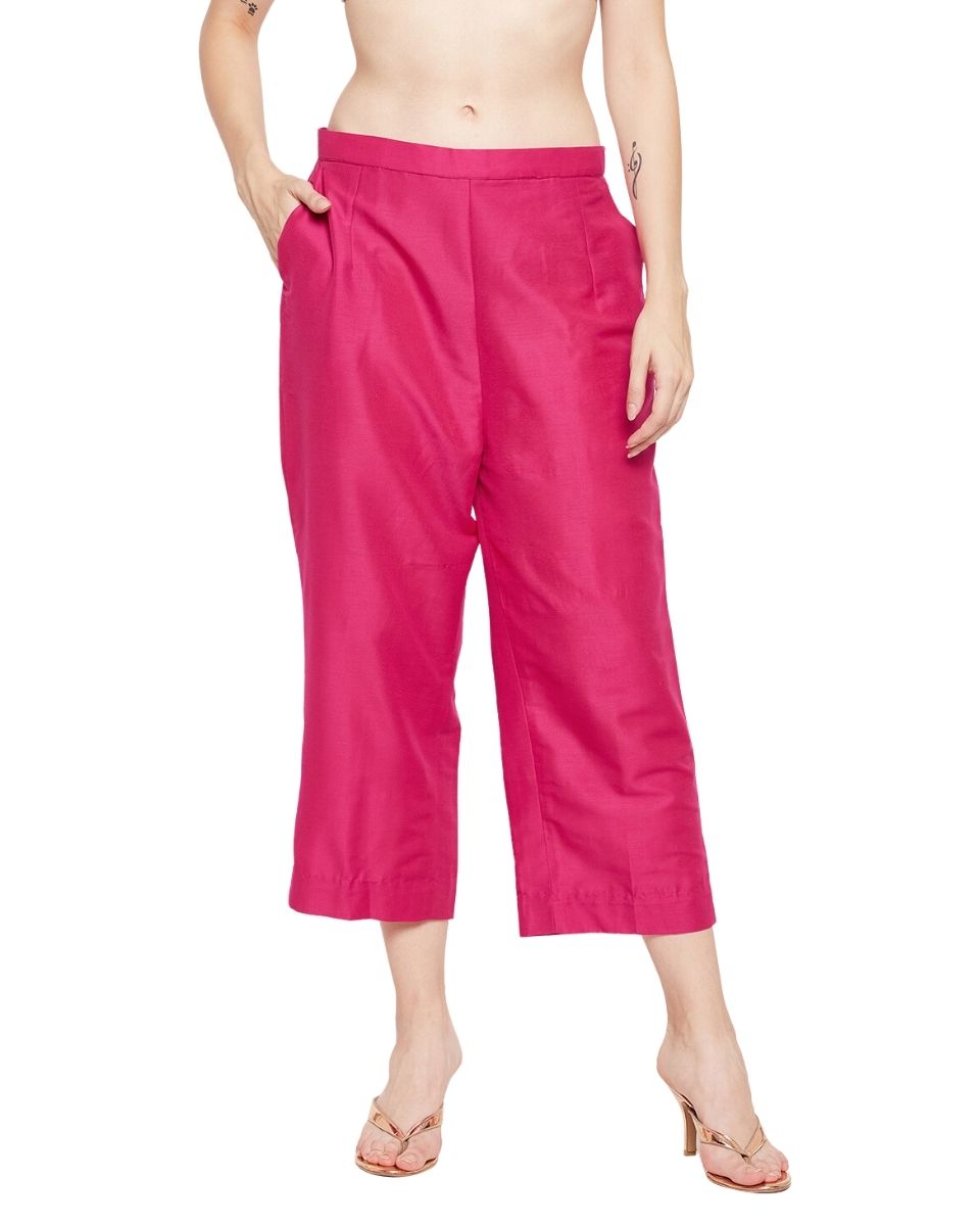 Solid Camellia Rose Cotton Silk Dress For Women