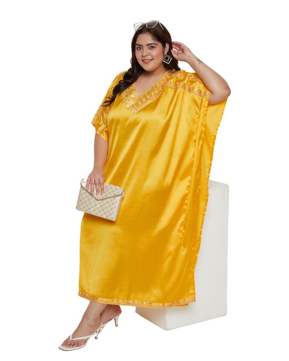 Satin gown with lace For Women