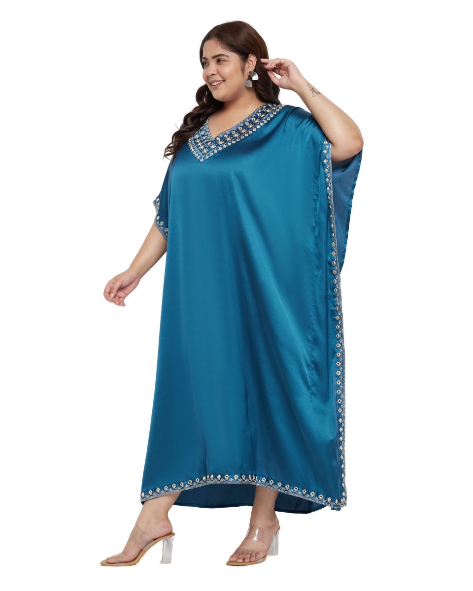 Alluring Blue Lace Gown